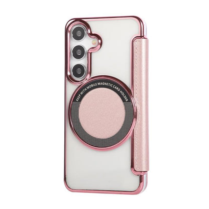 Ultra-thin Magnetic Plating Vegan Leather Phone Case, For Samsung Galaxy S25 / S24 5G, For Samsung Galaxy S25+ / S24+ 5G, For Samsung Galaxy S25 Ultra 5G, For Samsung Galaxy S24 Ultra 5G, For Samsung Galaxy S23 Ultra 5G, For Samsung Galaxy S23+ 5G