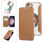 Ultra-thin Magnetic Plating Vegan Leather Phone Case, For Samsung Galaxy S25 / S24 5G, For Samsung Galaxy S25+ / S24+ 5G, For Samsung Galaxy S25 Ultra 5G, For Samsung Galaxy S24 Ultra 5G, For Samsung Galaxy S23 Ultra 5G, For Samsung Galaxy S23+ 5G