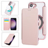 Ultra-thin Magnetic Plating Vegan Leather Phone Case, For Samsung Galaxy S23 5G, For Samsung Galaxy S22 Ultra 5G, For Samsung Galaxy S22+ 5G, For Samsung Galaxy S22 5G