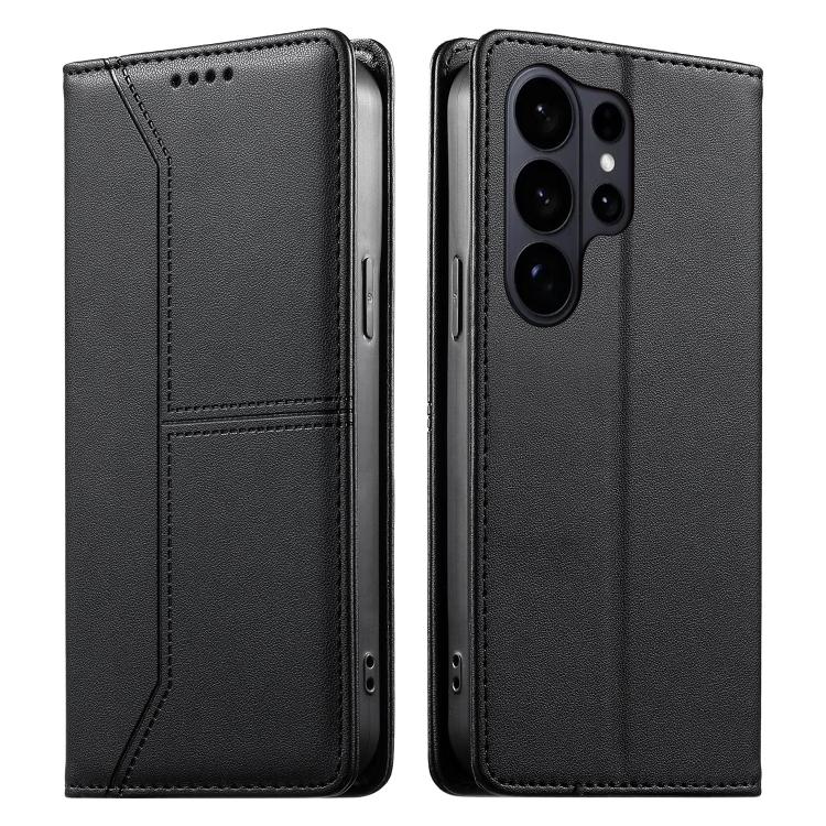 Stitched Line Magnetic RFID Vegan Leather Phone Case, For Galaxy S26 FE 5G, For Samsung Galaxy S26+ 5G, For Samsung Galaxy S26 Edge 5G, For Samsung Galaxy S26 Ultra 5G, For Samsung Galaxy S26 5G, For Samsung Galaxy S25 FE 5G                            ...
