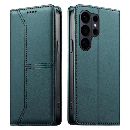 Stitched Line Magnetic RFID Vegan Leather Phone Case, For Galaxy S26 FE 5G, For Samsung Galaxy S26+ 5G, For Samsung Galaxy S26 Edge 5G, For Samsung Galaxy S26 Ultra 5G, For Samsung Galaxy S26 5G, For Samsung Galaxy S25 FE 5G                            ...