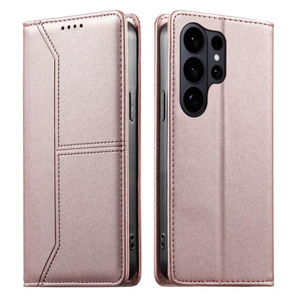 Stitched Line Magnetic RFID Vegan Leather Phone Case, For Galaxy S26 FE 5G, For Samsung Galaxy S26+ 5G, For Samsung Galaxy S26 Edge 5G, For Samsung Galaxy S26 Ultra 5G, For Samsung Galaxy S26 5G, For Samsung Galaxy S25 FE 5G                            ...