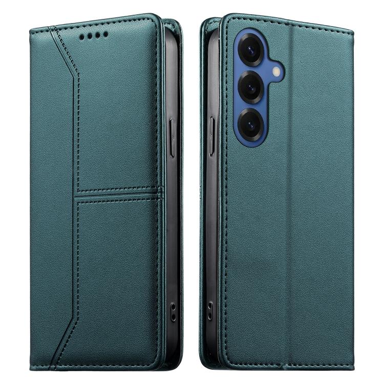 Stitched Line Magnetic RFID Vegan Leather Phone Case, For Galaxy S26 FE 5G, For Samsung Galaxy S26+ 5G, For Samsung Galaxy S26 Edge 5G, For Samsung Galaxy S26 Ultra 5G, For Samsung Galaxy S26 5G, For Samsung Galaxy S25 FE 5G                            ...
