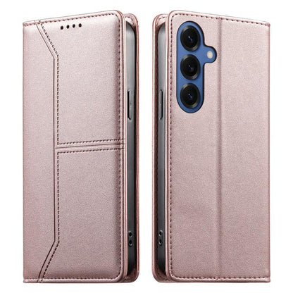 Stitched Line Magnetic RFID Vegan Leather Phone Case, For Galaxy S26 FE 5G, For Samsung Galaxy S26+ 5G, For Samsung Galaxy S26 Edge 5G, For Samsung Galaxy S26 Ultra 5G, For Samsung Galaxy S26 5G, For Samsung Galaxy S25 FE 5G                            ...