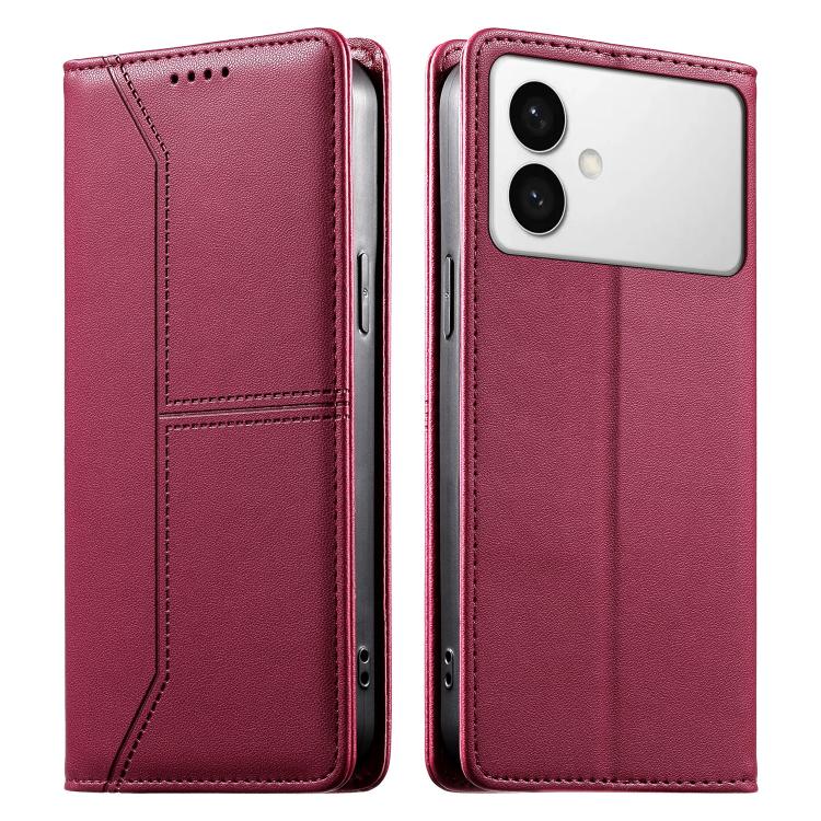 Stitched Line Magnetic RFID Vegan Leather Phone Case, For Galaxy S26 FE 5G, For Samsung Galaxy S26+ 5G, For Samsung Galaxy S26 Edge 5G, For Samsung Galaxy S26 Ultra 5G, For Samsung Galaxy S26 5G, For Samsung Galaxy S25 FE 5G                            ...