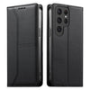 Stitched Line Magnetic RFID Vegan Leather Phone Case, For Samsung Galaxy S25 Ultra 5G, For Samsung Galaxy S24 FE 5G, For Samsung Galaxy S24 Ultra 5G, For Samsung Galaxy S23 FE 5G, For Samsung Galaxy S23 Ultra 5G, For Samsung Galaxy S23+ 5G             ...