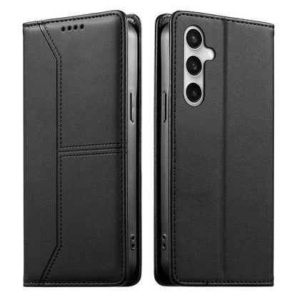 Stitched Line Magnetic RFID Vegan Leather Phone Case, For Galaxy S26 FE 5G, For Samsung Galaxy S26+ 5G, For Samsung Galaxy S26 Edge 5G, For Samsung Galaxy S26 Ultra 5G, For Samsung Galaxy S26 5G, For Samsung Galaxy S25 FE 5G                            ...
