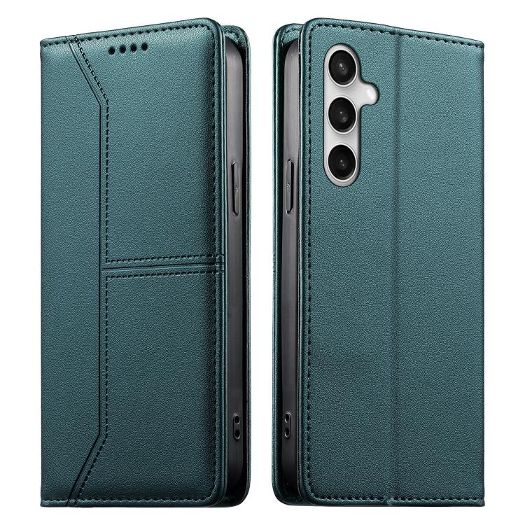 Stitched Line Magnetic RFID Vegan Leather Phone Case, For Galaxy S26 FE 5G, For Samsung Galaxy S26+ 5G, For Samsung Galaxy S26 Edge 5G, For Samsung Galaxy S26 Ultra 5G, For Samsung Galaxy S26 5G, For Samsung Galaxy S25 FE 5G                            ...