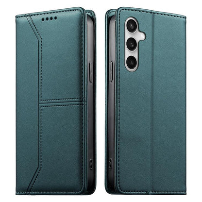 Stitched Line Magnetic RFID Vegan Leather Phone Case, For Galaxy S26 FE 5G, For Samsung Galaxy S26+ 5G, For Samsung Galaxy S26 Edge 5G, For Samsung Galaxy S26 Ultra 5G, For Samsung Galaxy S26 5G, For Samsung Galaxy S25 FE 5G                            ...