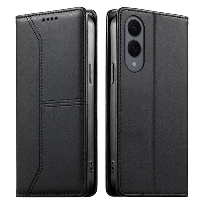 Stitched Line Magnetic RFID Vegan Leather Phone Case, For Galaxy S26 FE 5G, For Samsung Galaxy S26+ 5G, For Samsung Galaxy S26 Edge 5G, For Samsung Galaxy S26 Ultra 5G, For Samsung Galaxy S26 5G, For Samsung Galaxy S25 FE 5G                            ...
