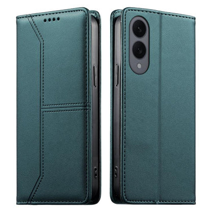 Stitched Line Magnetic RFID Vegan Leather Phone Case, For Galaxy S26 FE 5G, For Samsung Galaxy S26+ 5G, For Samsung Galaxy S26 Edge 5G, For Samsung Galaxy S26 Ultra 5G, For Samsung Galaxy S26 5G, For Samsung Galaxy S25 FE 5G                            ...