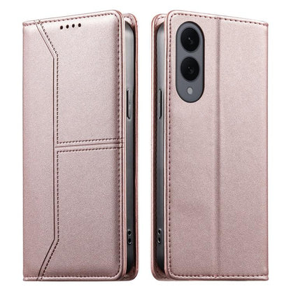 Stitched Line Magnetic RFID Vegan Leather Phone Case, For Galaxy S26 FE 5G, For Samsung Galaxy S26+ 5G, For Samsung Galaxy S26 Edge 5G, For Samsung Galaxy S26 Ultra 5G, For Samsung Galaxy S26 5G, For Samsung Galaxy S25 FE 5G                            ...