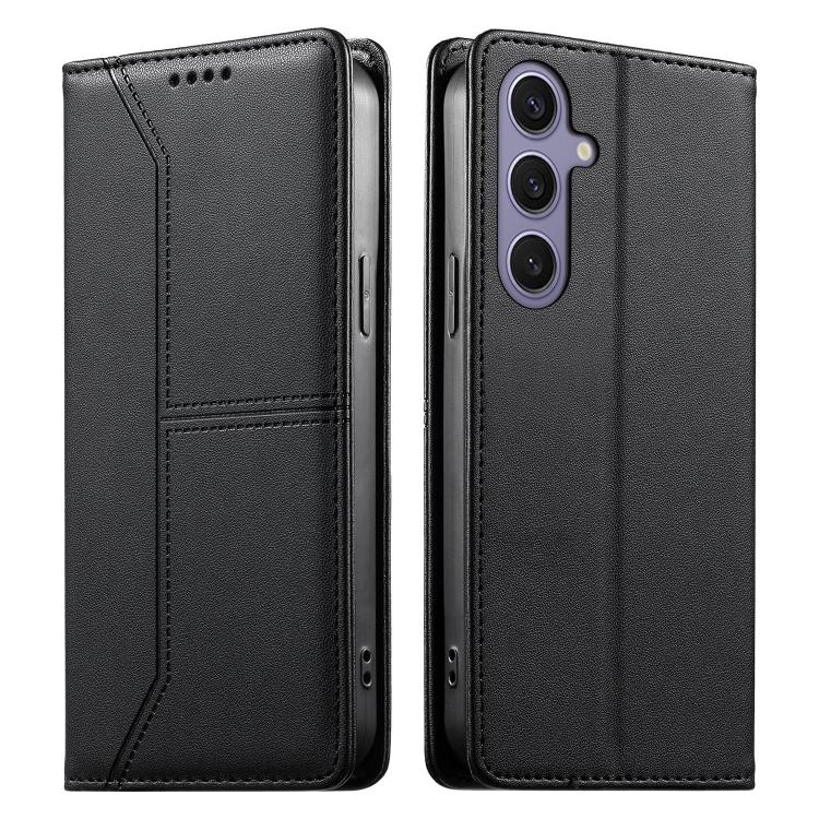 Stitched Line Magnetic RFID Vegan Leather Phone Case, For Galaxy S26 FE 5G, For Samsung Galaxy S26+ 5G, For Samsung Galaxy S26 Edge 5G, For Samsung Galaxy S26 Ultra 5G, For Samsung Galaxy S26 5G, For Samsung Galaxy S25 FE 5G                            ...