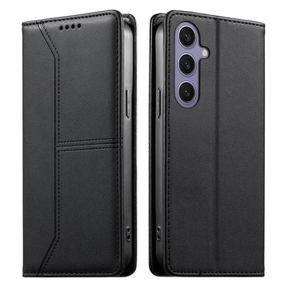 Stitched Line Magnetic RFID Vegan Leather Phone Case, For Galaxy S26 FE 5G, For Samsung Galaxy S26+ 5G, For Samsung Galaxy S26 Edge 5G, For Samsung Galaxy S26 Ultra 5G, For Samsung Galaxy S26 5G, For Samsung Galaxy S25 FE 5G                            ...