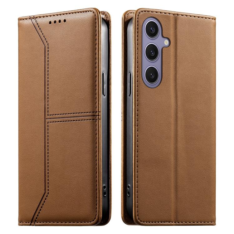 Stitched Line Magnetic RFID Vegan Leather Phone Case, For Galaxy S26 FE 5G, For Samsung Galaxy S26+ 5G, For Samsung Galaxy S26 Edge 5G, For Samsung Galaxy S26 Ultra 5G, For Samsung Galaxy S26 5G, For Samsung Galaxy S25 FE 5G                            ...