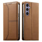 Stitched Line Magnetic RFID Vegan Leather Phone Case, For Galaxy S26 FE 5G, For Samsung Galaxy S26+ 5G, For Samsung Galaxy S26 Edge 5G, For Samsung Galaxy S26 Ultra 5G, For Samsung Galaxy S26 5G, For Samsung Galaxy S25 FE 5G                            ...