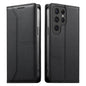 Stitched Line Magnetic RFID Vegan Leather Phone Case, For Samsung Galaxy S25 Ultra 5G, For Samsung Galaxy S24 FE 5G, For Samsung Galaxy S24 Ultra 5G, For Samsung Galaxy S23 FE 5G, For Samsung Galaxy S23 Ultra 5G, For Samsung Galaxy S23+ 5G             ...