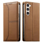Stitched Line Magnetic RFID Vegan Leather Phone Case, For Samsung Galaxy S25 Ultra 5G, For Samsung Galaxy S24 FE 5G, For Samsung Galaxy S24 Ultra 5G, For Samsung Galaxy S23 FE 5G, For Samsung Galaxy S23 Ultra 5G, For Samsung Galaxy S23+ 5G             ...