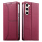 Stitched Line Magnetic RFID Vegan Leather Phone Case, For Samsung Galaxy S25 Ultra 5G, For Samsung Galaxy S24 FE 5G, For Samsung Galaxy S24 Ultra 5G, For Samsung Galaxy S23 FE 5G, For Samsung Galaxy S23 Ultra 5G, For Samsung Galaxy S23+ 5G             ...
