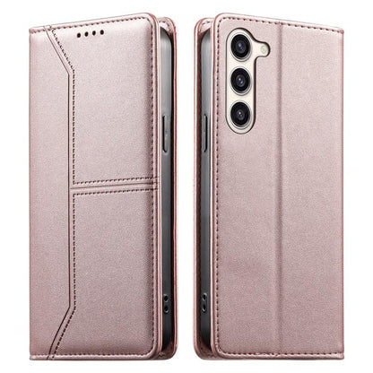 Stitched Line Magnetic RFID Vegan Leather Phone Case, For Samsung Galaxy S25 Ultra 5G, For Samsung Galaxy S24 FE 5G, For Samsung Galaxy S24 Ultra 5G, For Samsung Galaxy S23 FE 5G, For Samsung Galaxy S23 Ultra 5G, For Samsung Galaxy S23+ 5G             ...