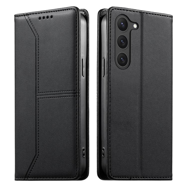 Stitched Line Magnetic RFID Vegan Leather Phone Case, For Samsung Galaxy S25 Ultra 5G, For Samsung Galaxy S24 FE 5G, For Samsung Galaxy S24 Ultra 5G, For Samsung Galaxy S23 FE 5G, For Samsung Galaxy S23 Ultra 5G, For Samsung Galaxy S23+ 5G             ...