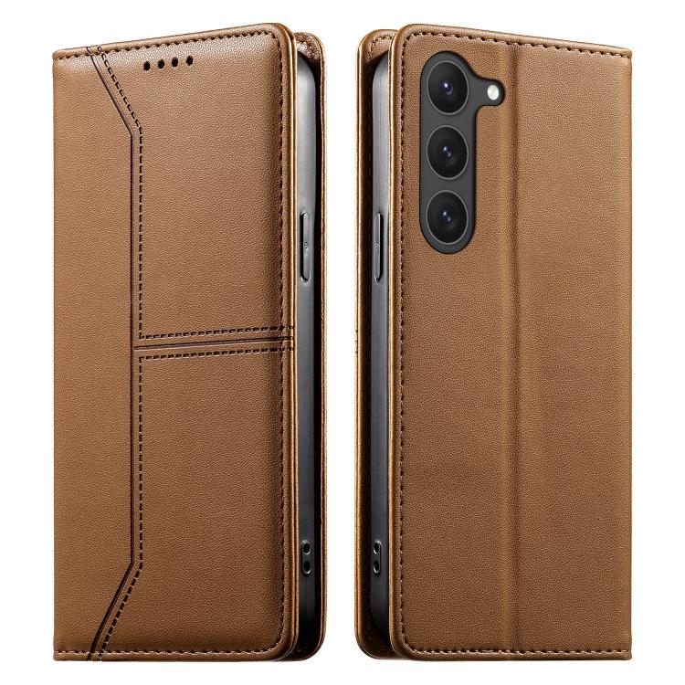 Stitched Line Magnetic RFID Vegan Leather Phone Case, For Samsung Galaxy S25 Ultra 5G, For Samsung Galaxy S24 FE 5G, For Samsung Galaxy S24 Ultra 5G, For Samsung Galaxy S23 FE 5G, For Samsung Galaxy S23 Ultra 5G, For Samsung Galaxy S23+ 5G             ...