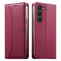 Stitched Line Magnetic RFID Vegan Leather Phone Case, For Samsung Galaxy S25 Ultra 5G, For Samsung Galaxy S24 FE 5G, For Samsung Galaxy S24 Ultra 5G, For Samsung Galaxy S23 FE 5G, For Samsung Galaxy S23 Ultra 5G, For Samsung Galaxy S23+ 5G             ...