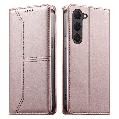 Stitched Line Magnetic RFID Vegan Leather Phone Case, For Samsung Galaxy S25 Ultra 5G, For Samsung Galaxy S24 FE 5G, For Samsung Galaxy S24 Ultra 5G, For Samsung Galaxy S23 FE 5G, For Samsung Galaxy S23 Ultra 5G, For Samsung Galaxy S23+ 5G             ...