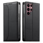 Stitched Line Magnetic RFID Vegan Leather Phone Case, For Samsung Galaxy S25 Ultra 5G, For Samsung Galaxy S24 FE 5G, For Samsung Galaxy S24 Ultra 5G, For Samsung Galaxy S23 FE 5G, For Samsung Galaxy S23 Ultra 5G, For Samsung Galaxy S23+ 5G             ...