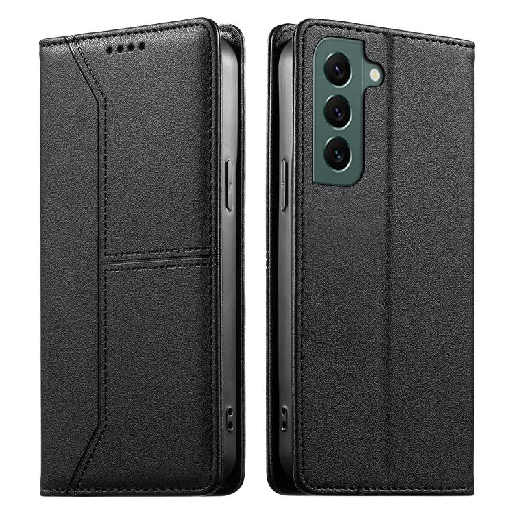 Stitched Line Magnetic RFID Vegan Leather Phone Case, For Samsung Galaxy S22+ 5G, For Samsung Galaxy S22 5G, For Samsung Galaxy S21 FE 5G, For Samsung Galaxy S21 5G, For Samsung Galaxy S21+ 5G, For Samsung Galaxy S21 Ultra 5G, For Samsung Galaxy S20 Ul...