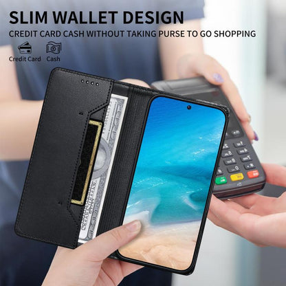 Stitched Line Magnetic RFID Vegan Leather Phone Case, For Samsung Galaxy S22+ 5G, For Samsung Galaxy S22 5G, For Samsung Galaxy S21 FE 5G, For Samsung Galaxy S21 5G, For Samsung Galaxy S21+ 5G, For Samsung Galaxy S21 Ultra 5G, For Samsung Galaxy S20 Ul...