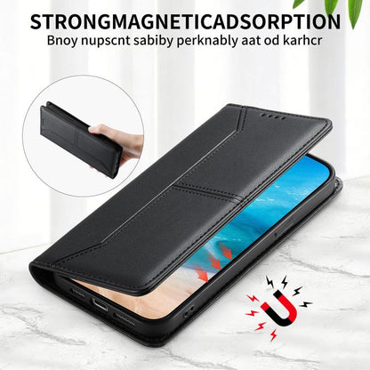 Stitched Line Magnetic RFID Vegan Leather Phone Case, For Samsung Galaxy S22+ 5G, For Samsung Galaxy S22 5G, For Samsung Galaxy S21 FE 5G, For Samsung Galaxy S21 5G, For Samsung Galaxy S21+ 5G, For Samsung Galaxy S21 Ultra 5G, For Samsung Galaxy S20 Ul...
