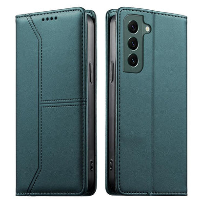 Stitched Line Magnetic RFID Vegan Leather Phone Case, For Samsung Galaxy S22+ 5G, For Samsung Galaxy S22 5G, For Samsung Galaxy S21 FE 5G, For Samsung Galaxy S21 5G, For Samsung Galaxy S21+ 5G, For Samsung Galaxy S21 Ultra 5G, For Samsung Galaxy S20 Ul...
