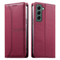 Stitched Line Magnetic RFID Vegan Leather Phone Case, For Samsung Galaxy S22+ 5G, For Samsung Galaxy S22 5G, For Samsung Galaxy S21 FE 5G, For Samsung Galaxy S21 5G, For Samsung Galaxy S21+ 5G, For Samsung Galaxy S21 Ultra 5G, For Samsung Galaxy S20 Ul...