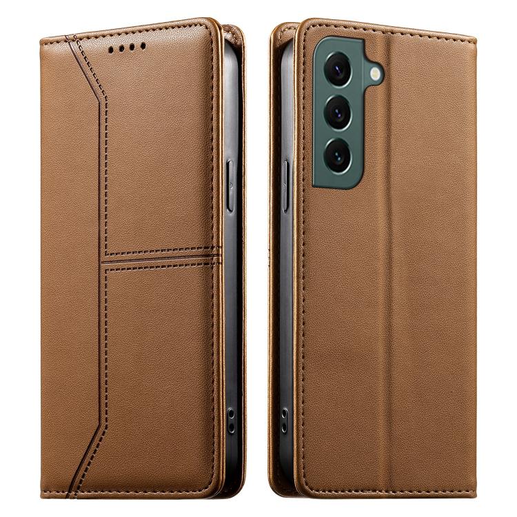 Stitched Line Magnetic RFID Vegan Leather Phone Case, For Samsung Galaxy S22+ 5G, For Samsung Galaxy S22 5G, For Samsung Galaxy S21 FE 5G, For Samsung Galaxy S21 5G, For Samsung Galaxy S21+ 5G, For Samsung Galaxy S21 Ultra 5G, For Samsung Galaxy S20 Ul...