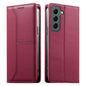 Stitched Line Magnetic RFID Vegan Leather Phone Case, For Samsung Galaxy S22+ 5G, For Samsung Galaxy S22 5G, For Samsung Galaxy S21 FE 5G, For Samsung Galaxy S21 5G, For Samsung Galaxy S21+ 5G, For Samsung Galaxy S21 Ultra 5G, For Samsung Galaxy S20 Ul...