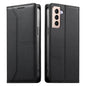 Stitched Line Magnetic RFID Vegan Leather Phone Case, For Samsung Galaxy S22+ 5G, For Samsung Galaxy S22 5G, For Samsung Galaxy S21 FE 5G, For Samsung Galaxy S21 5G, For Samsung Galaxy S21+ 5G, For Samsung Galaxy S21 Ultra 5G, For Samsung Galaxy S20 Ul...
