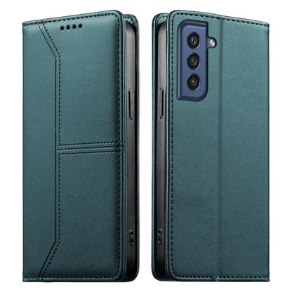 Stitched Line Magnetic RFID Vegan Leather Phone Case, For Samsung Galaxy S22+ 5G, For Samsung Galaxy S22 5G, For Samsung Galaxy S21 FE 5G, For Samsung Galaxy S21 5G, For Samsung Galaxy S21+ 5G, For Samsung Galaxy S21 Ultra 5G, For Samsung Galaxy S20 Ul...