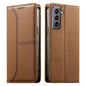 Stitched Line Magnetic RFID Vegan Leather Phone Case, For Samsung Galaxy S22+ 5G, For Samsung Galaxy S22 5G, For Samsung Galaxy S21 FE 5G, For Samsung Galaxy S21 5G, For Samsung Galaxy S21+ 5G, For Samsung Galaxy S21 Ultra 5G, For Samsung Galaxy S20 Ul...