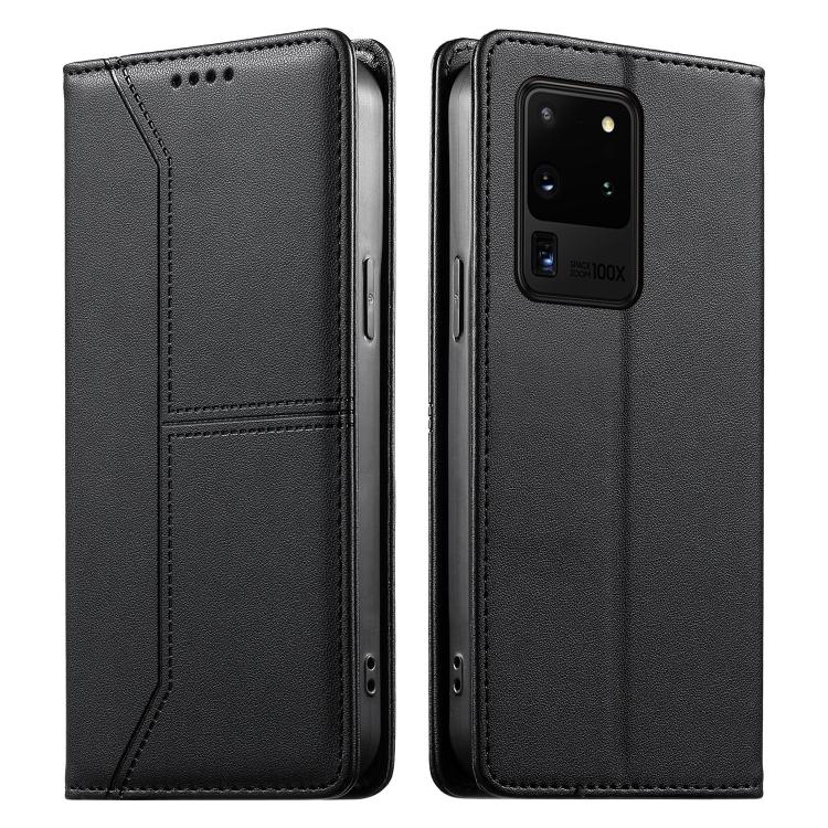 Stitched Line Magnetic RFID Vegan Leather Phone Case, For Samsung Galaxy S22+ 5G, For Samsung Galaxy S22 5G, For Samsung Galaxy S21 FE 5G, For Samsung Galaxy S21 5G, For Samsung Galaxy S21+ 5G, For Samsung Galaxy S21 Ultra 5G, For Samsung Galaxy S20 Ul...