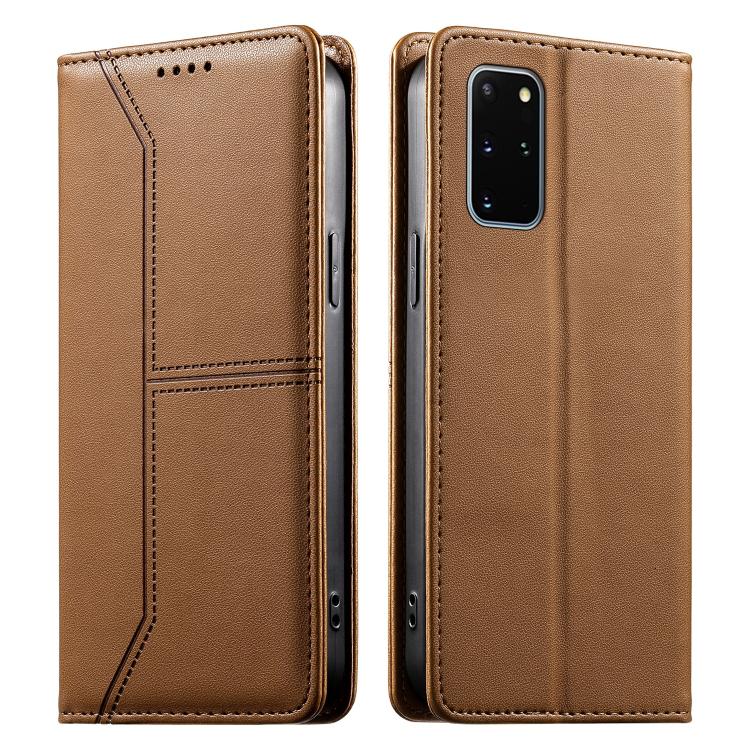Stitched Line Magnetic RFID Vegan Leather Phone Case, For Samsung Galaxy S22+ 5G, For Samsung Galaxy S22 5G, For Samsung Galaxy S21 FE 5G, For Samsung Galaxy S21 5G, For Samsung Galaxy S21+ 5G, For Samsung Galaxy S21 Ultra 5G, For Samsung Galaxy S20 Ul...