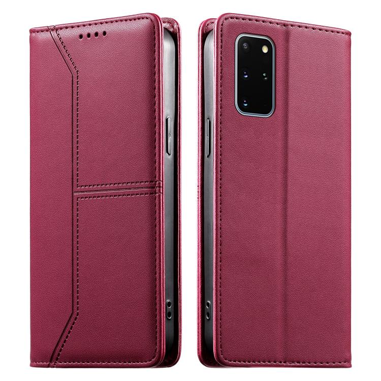 Stitched Line Magnetic RFID Vegan Leather Phone Case, For Samsung Galaxy S22+ 5G, For Samsung Galaxy S22 5G, For Samsung Galaxy S21 FE 5G, For Samsung Galaxy S21 5G, For Samsung Galaxy S21+ 5G, For Samsung Galaxy S21 Ultra 5G, For Samsung Galaxy S20 Ul...