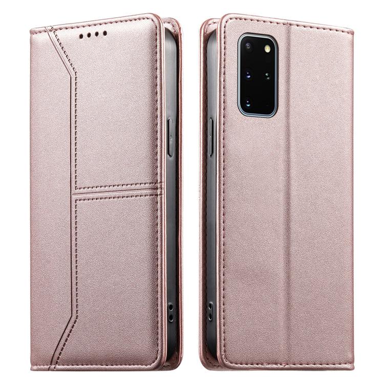 Stitched Line Magnetic RFID Vegan Leather Phone Case, For Samsung Galaxy S22+ 5G, For Samsung Galaxy S22 5G, For Samsung Galaxy S21 FE 5G, For Samsung Galaxy S21 5G, For Samsung Galaxy S21+ 5G, For Samsung Galaxy S21 Ultra 5G, For Samsung Galaxy S20 Ul...