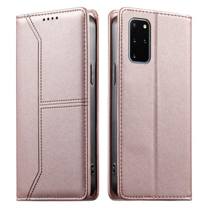 Stitched Line Magnetic RFID Vegan Leather Phone Case, For Samsung Galaxy S22+ 5G, For Samsung Galaxy S22 5G, For Samsung Galaxy S21 FE 5G, For Samsung Galaxy S21 5G, For Samsung Galaxy S21+ 5G, For Samsung Galaxy S21 Ultra 5G, For Samsung Galaxy S20 Ul...