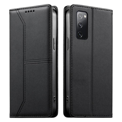 Stitched Line Magnetic RFID Vegan Leather Phone Case, For Samsung Galaxy S25 Ultra 5G, For Samsung Galaxy S24 FE 5G, For Samsung Galaxy S24 Ultra 5G, For Samsung Galaxy S23 FE 5G, For Samsung Galaxy S23 Ultra 5G, For Samsung Galaxy S23+ 5G             ...