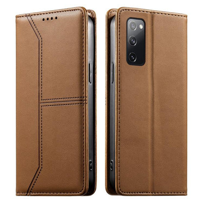 Stitched Line Magnetic RFID Vegan Leather Phone Case, For Samsung Galaxy S25 Ultra 5G, For Samsung Galaxy S24 FE 5G, For Samsung Galaxy S24 Ultra 5G, For Samsung Galaxy S23 FE 5G, For Samsung Galaxy S23 Ultra 5G, For Samsung Galaxy S23+ 5G             ...
