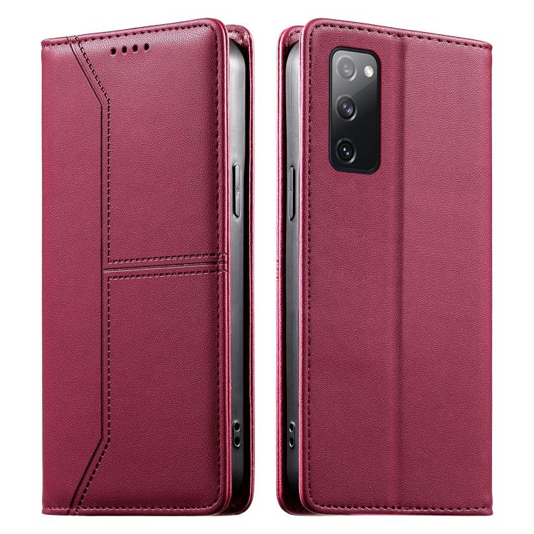 Stitched Line Magnetic RFID Vegan Leather Phone Case, For Samsung Galaxy S25 Ultra 5G, For Samsung Galaxy S24 FE 5G, For Samsung Galaxy S24 Ultra 5G, For Samsung Galaxy S23 FE 5G, For Samsung Galaxy S23 Ultra 5G, For Samsung Galaxy S23+ 5G             ...