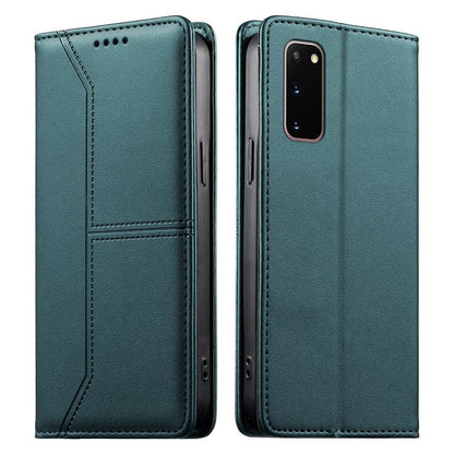 Stitched Line Magnetic RFID Vegan Leather Phone Case, For Samsung Galaxy S22+ 5G, For Samsung Galaxy S22 5G, For Samsung Galaxy S21 FE 5G, For Samsung Galaxy S21 5G, For Samsung Galaxy S21+ 5G, For Samsung Galaxy S21 Ultra 5G, For Samsung Galaxy S20 Ul...