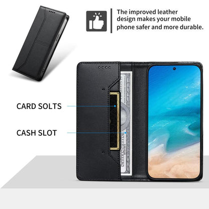 Stitched Line Magnetic RFID Vegan Leather Phone Case, For Galaxy S26 FE 5G, For Samsung Galaxy S26+ 5G, For Samsung Galaxy S26 Edge 5G, For Samsung Galaxy S26 Ultra 5G, For Samsung Galaxy S26 5G, For Samsung Galaxy S25 FE 5G                            ...