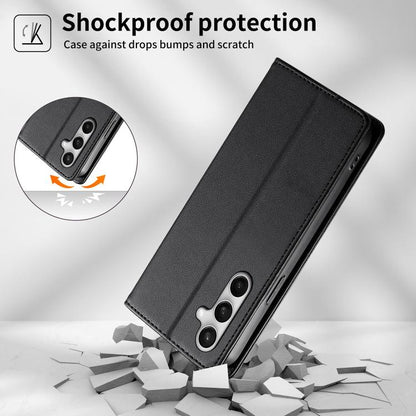 Stitched Line Magnetic RFID Vegan Leather Phone Case, For Galaxy S26 FE 5G, For Samsung Galaxy S26+ 5G, For Samsung Galaxy S26 Edge 5G, For Samsung Galaxy S26 Ultra 5G, For Samsung Galaxy S26 5G, For Samsung Galaxy S25 FE 5G                            ...